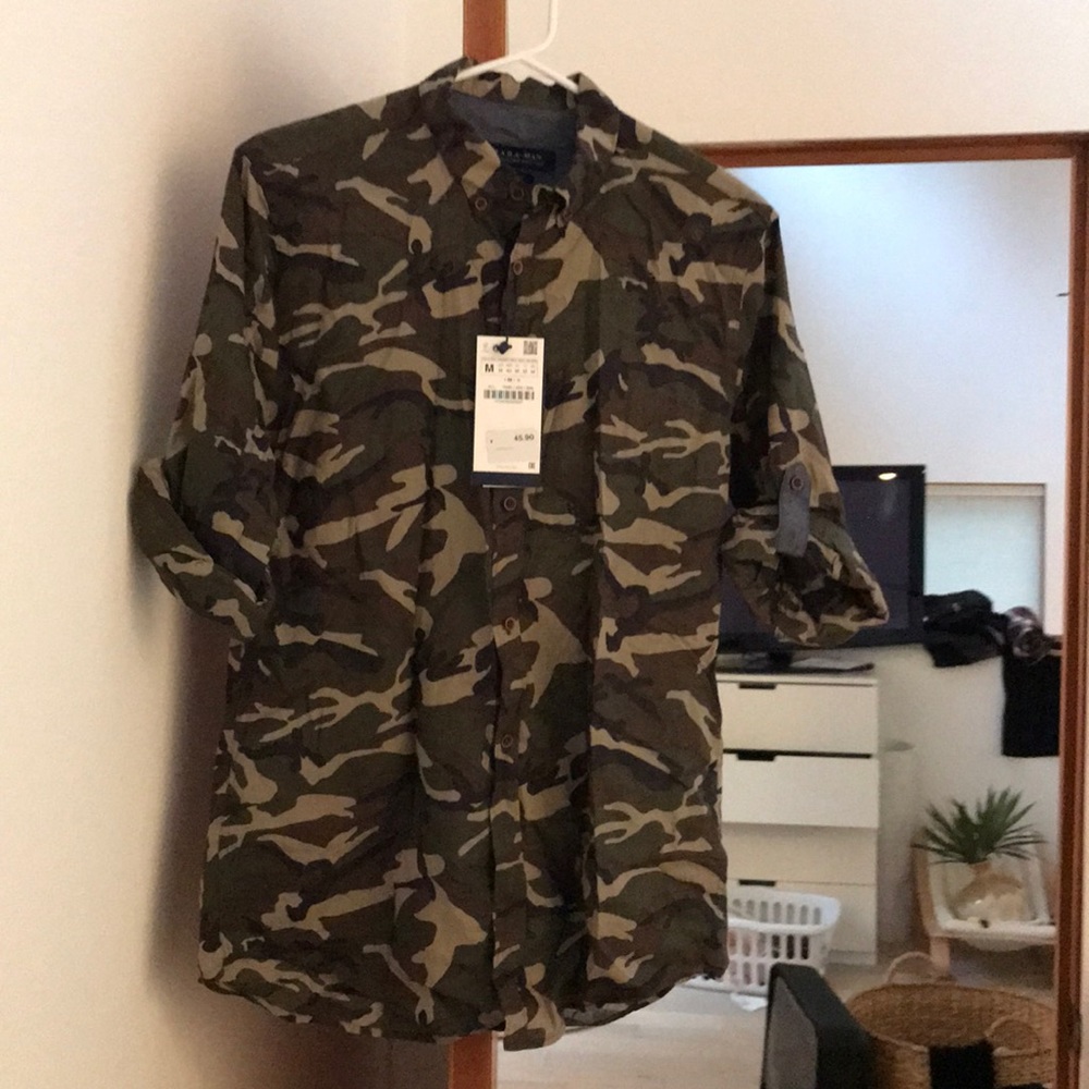 Zara men’s camo shirt